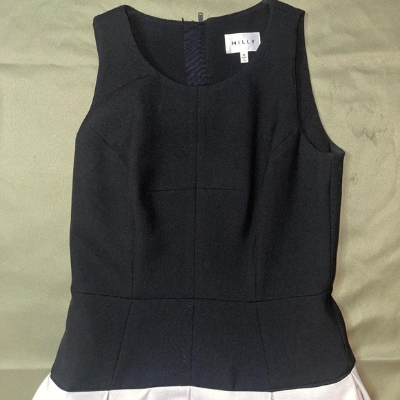 Milly Drop Waist Pleated Skirt Dress, Size 0 - Picture 4 of 8